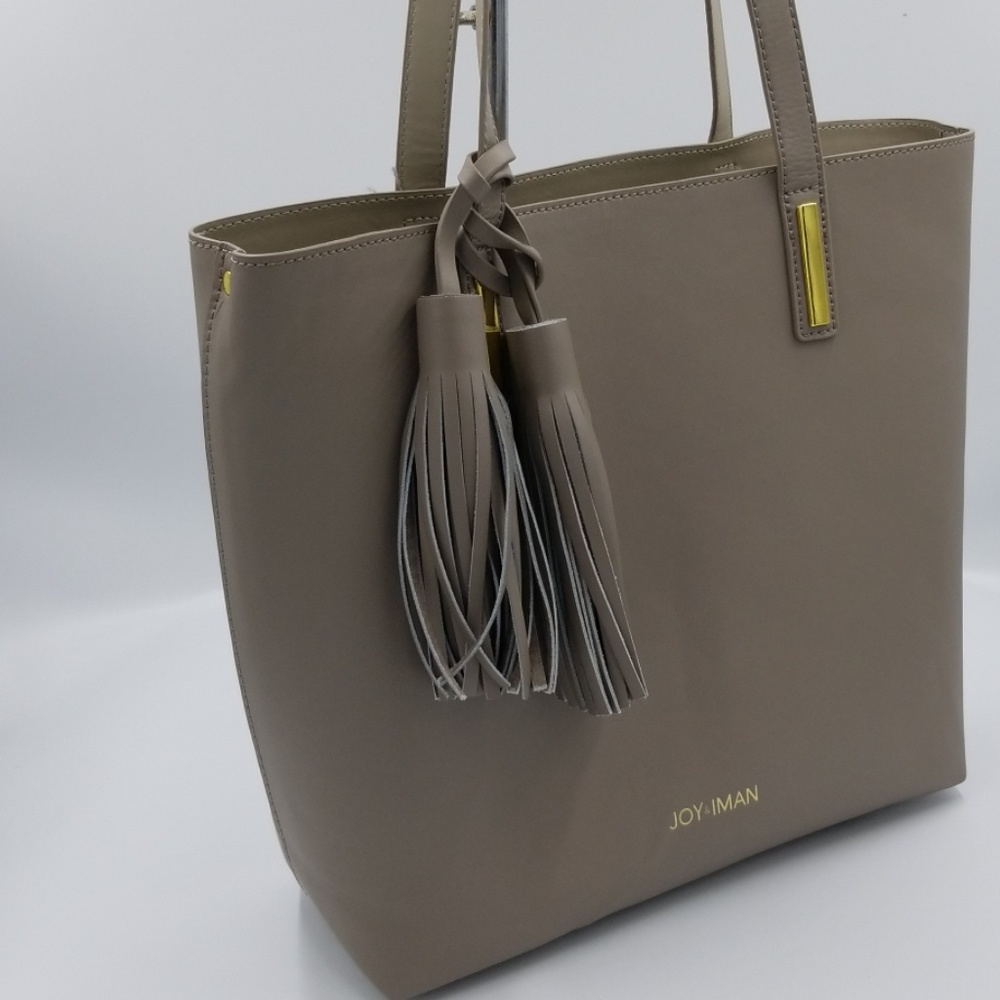 JOY & IMAN Tassel Chic Lether Handbag